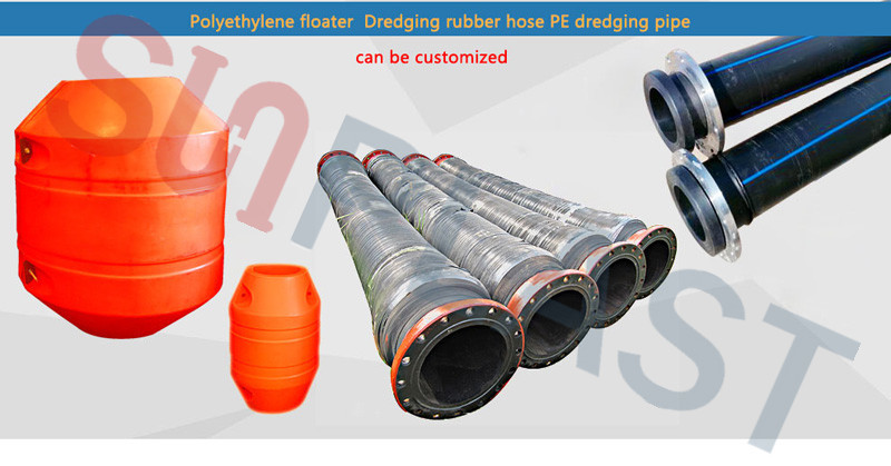Tubo de draga HDPE-pipe floats-Rubber hoses